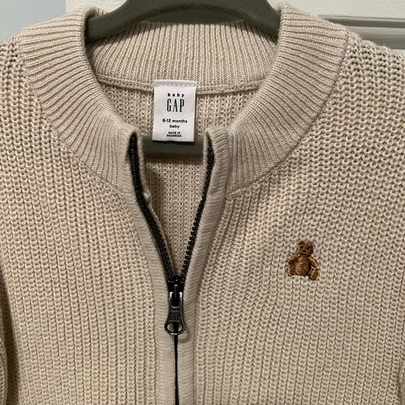 Baby Gap Baby Boy Zip Up Cardigan - Picture 3 of 4